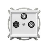 SONATA Gniazdo RTV-SAT przelotowe - kolor biały