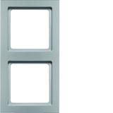 BERKER Q.3 Ramka podwójna aluminium aksamit lakierowana 10126094 HAGER