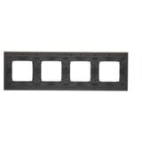 Simon 54 Nature Ramka 4-krotna Nature-Metal SATYNOWY BLASK IP20/IP44* (*IP44-należy zastosować zestaw uszczelek DUN4) DRN4/79 KONTAKT