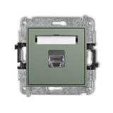 ICON Mechanizm gniazda komputerowego pojedynczego 1xRJ45, kat. 5e, ekranowany, 8-stykowy szałwiowy