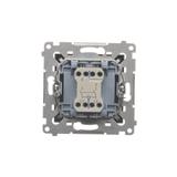 Simon 54 Łącznik dwubiegunowy z podświetleniem LED 10A 250V szybkozłączka czarny DW2L.01/49 KONTAKT