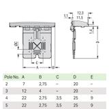 picoMAX płytka uchwytowa z suwakiem raster 7,5mm 3-4 bieg.