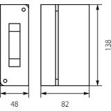 Rozdzielnica natynkowa 1x IP30 1x2-RNO-2G 5.12 46361 OPATÓWEK