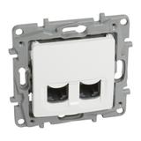 NILOE/NILOE SELECTION - GNIAZDO 2XRJ45 KAT. 6 UTP BIAŁE, Legrand