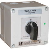 Łącznik Krzywkowy 10A, Rozłącznik 1-0-2 (2 - biegunowy),  w obudowie OB11, z lampką