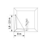 CZUJNIK RUCHU CR-11, MAX 1200W, AC220-240V, 50/60HZ, KĄT DZIAŁANIA 180*, ZASIĘG 2-8M ± 1,8- 2,5M, IP