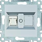 lumina Gniazdo komputerowe pojedyczne RJ45 kat.6 UTP, srebrny WL2152 HAGER