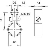1020 14-18 V4A, Obejma napinaj.do drutu