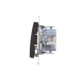Simon 54 Łącznik świecznikowy z podświetleniem LED i do wersji IP44 10A 250V szybkozłączka czarny *Posiada wkładkę DU1W DW5BL.01/49 KONTAKT