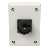 P1-32/SE1/SVB-SW/N Rozłącznik 32A 3P+N w obudowie ze stali nierdzewnej rączka czarna z blok. 197359