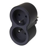 ROZGAŁĘŹNIK 2X2P+Z FRONTOWE - CZARNY/GRAFITOWY, Legrand