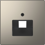 Merten, D-Life, płytka centralna gniazda RJ45 ukośnego, nikiel