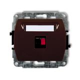 TREND Mechanizm gniazda głośnikowego pojedynczego brązowy