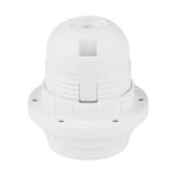 Oprawka gwintowana E-27 z podwójnym kołnierzem biała