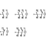 Przycisk sterowniczy 1NO+NC LED czerwona Ith=16A 230VAC SVN452 HAGER