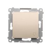 Simon 54 Przycisk „dzwonek” 10A szybkozłączka złoty mat