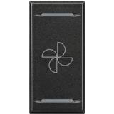 AXOLUTE MYHOME - KLAWISZ ''WENTYLATOR'' 1M ANTRACYT, HS4911BC, Bticino