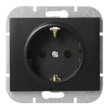 Gniazdo pojedyncze podtynkowe 2P+Z Schuko Onyx, 16A, 250V, PT-17O, czarny OR-OE-7505(GS)/B ORNO