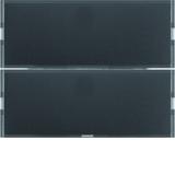 BERKER KNX e/s K.x Przycisk podwójny z polem opis. z diodami LED RGB i czujnikiem temperatury antracyt 80162776 HAGER