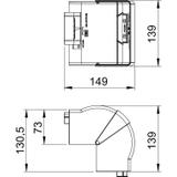 GK-AH70130LGR, Naroże zewnętrzne ruchome