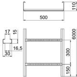 DRABINKA Z PERF.BOK.110X500FS