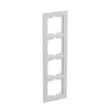 AXCENT Ramka 4-krotna  białe szkło