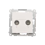 Simon 55 Gniazdo antenowe R-TV przelotowe 10dB 1x Wejście: 5÷862 MHz Biały mat