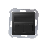 Simon 82 Pokrywa 2x gniazdo RJ45 skośna z żaluzjami . !Wymagane adaptery 2x75001-39 grafit 82579-38 KONTAKT
