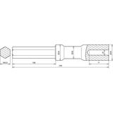 Głowica do młota udarowego Atlas Copco do uziomów fi 20 mm, dł. 240 mm, stal