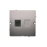 Simon Basic Gniazdo telefoniczne RJ12 Montaż gniazda na wkręty do puszki stal inox