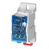 Blok rozdzielczy 125A zaciski wejściowe 1x16 i 1x35mm2 zaciski wyjściowe 6x16mm2,wygodne mocowanie