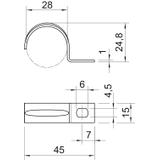 604, OBEJMY MOCUJĄCE 28MM OC