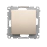 Simon 54 Łącznik schodowy bez piktogramu 10A 250V szybkozłączka złoty mat DW6.01/X/44 KONTAKT