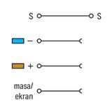 4-przewodowa złączka do czujników szara