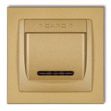 DECO Łącznik hotelowy z ramką uniwersalną pojedynczą z tworzywa DECO złoty