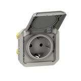 NOWE PLEXO - GN. SCHUKO 2P+Z ZACISKI AUTO MECHANIZM 16 A-250V SZARE 069570L LEGRAND