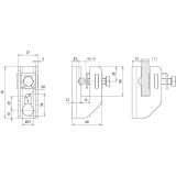 Wspornik ścienny do płaskownika gr. do 12 mm, ze śrubą M8, St/tZn