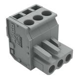Gniazdo MCS-MIDI Classic kątowe 3-biegunowe szare raster 5mm /100szt./ WAGO