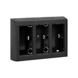 Simon Connect Obudowa natynkowa 3-modułowa z pokrywami bocznymi 6x K45 szary grafit