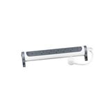 PRZEDŁUŻACZ PREMIUM, OBROTOWY, 6X2P+Z, Z PRZEWODEM 1.5 METRA 3X1.0 MM2 - BIAŁY/GRAFITOWY, Legrand