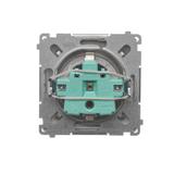 Simon Basic Gniazdo wtyczkowe z uziemieniem Schuko z przesłonami torów prądowych16A 250V zaciski śrubowe satynowy BMGSZ1Z.01/29 BMGSz1z.01/29 KONTAKT