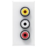 Mosaic Gniazdo 3Xrca - 1 Moduł Białe Żeńskie 078754 LEGRAND