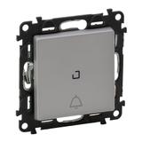 VALENA LIFE PRZYCISK PRZEŁĄCZY NO/NC PODŚWIETLANY Z SYMBOLEM DZWONKA ALUMINIUM 6 A - 250 V~, Legrand