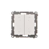 Simon 55 Łącznik/Przycisk roletowy zwierny podwójny elektroniczny Jasnoszary mat TEZ2.01/114 KONTAKT