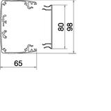 tehalit.DA200 Minikolumna jednostronna DA200-80 H=650mm biały