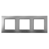 ARIA Ramka potrójna do łączników IP-44 - kolor srebro