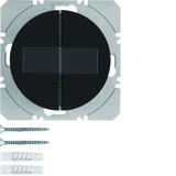 BERKER R.1/R.3 KNX RF przycisk radiowy podwójny płaski z baterią słoneczną czarny 85656131 HAGER
