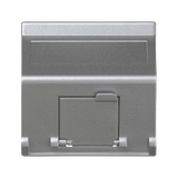 Simon Connect Płytka K45 1x RJ z osłoną skośna do adapterów MD aluminium K80/8 KONTAKT