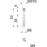 MMS-plus ST 6x55 Kotwa wkręcana ognio.