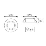 Sufitowa oprawa punktowa KAJKA C WHITE